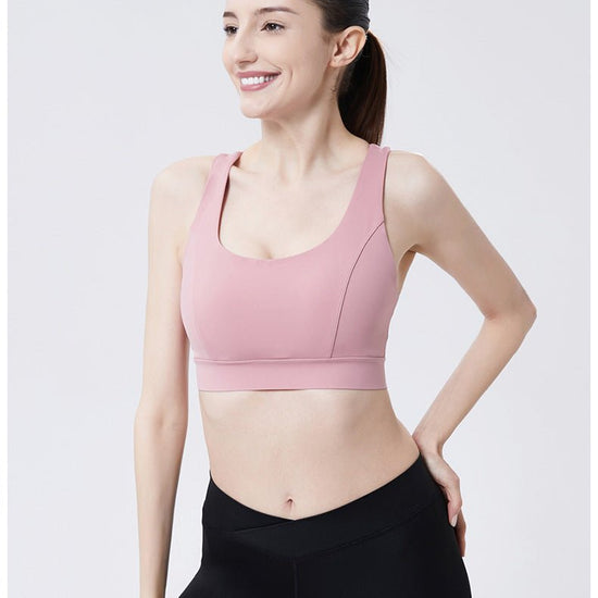 Summer oversized adjustable breastplate integrated chest pad yoga beauty back bra fitness fitness and sports bra for women.