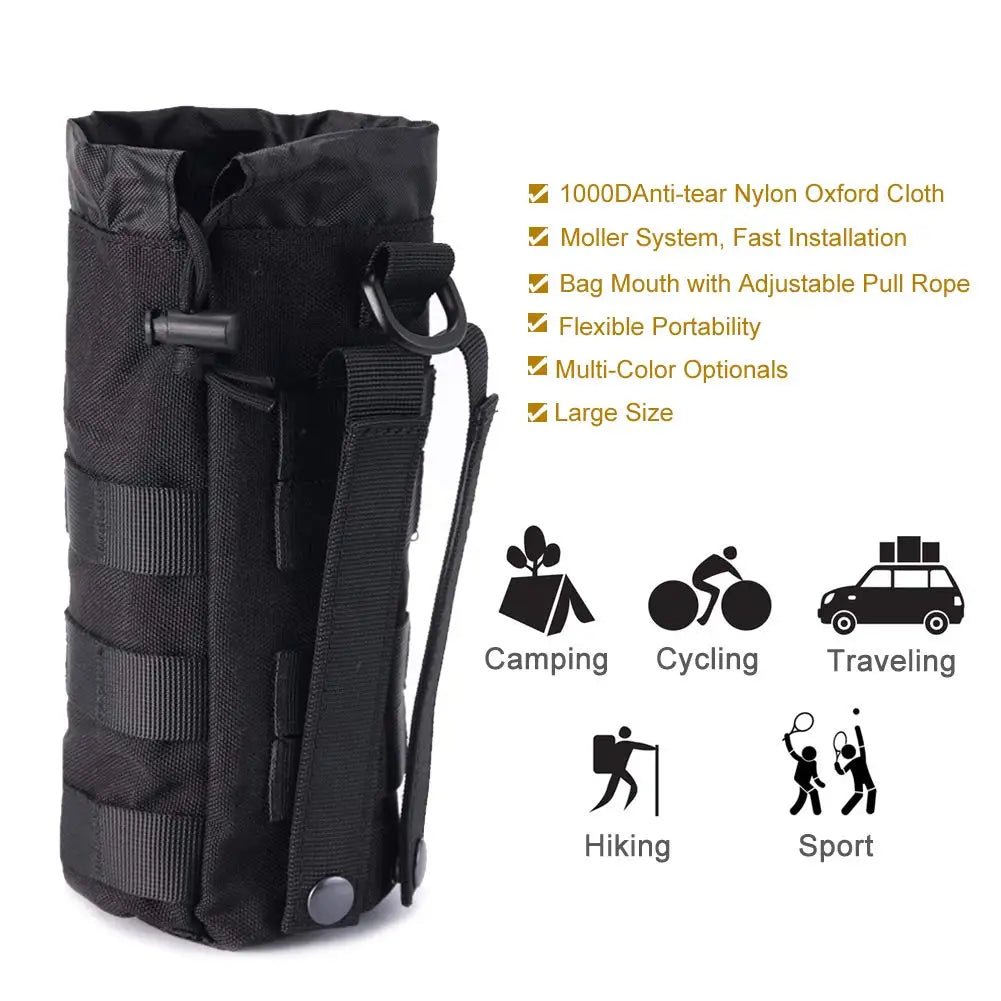 Travel Sports Mesh Water Bottles Pouch Bag, Tactical Drawstring Molle Water Bottle Holder Tactical Hydration Carrier PouchesEstaliosFitEstaliosFit183652160;20260421;1776809360LnpeT
