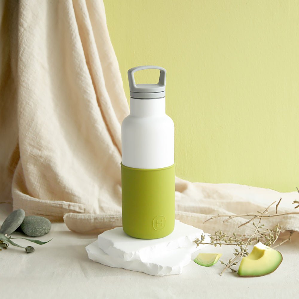 White - Avocado 16 OzHYDY® Reusable Water Bottles With InfuserBottleEstaliosFitBWS_P3975US