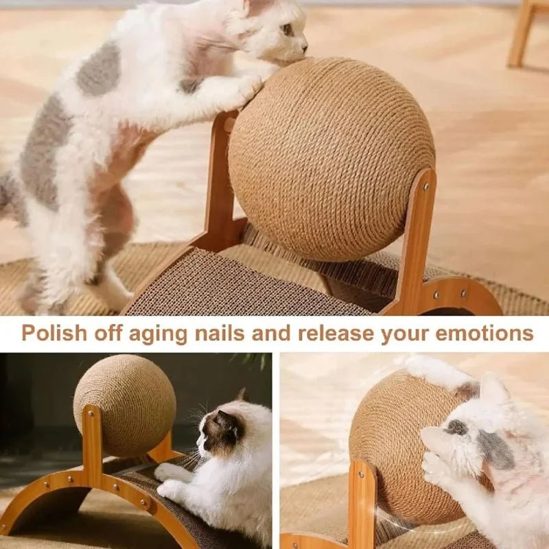 Wooden Cat Scratching Ball and Sisal Board ToyEstaliosFitEstaliosFit184217093;2026052;17776993980deG0