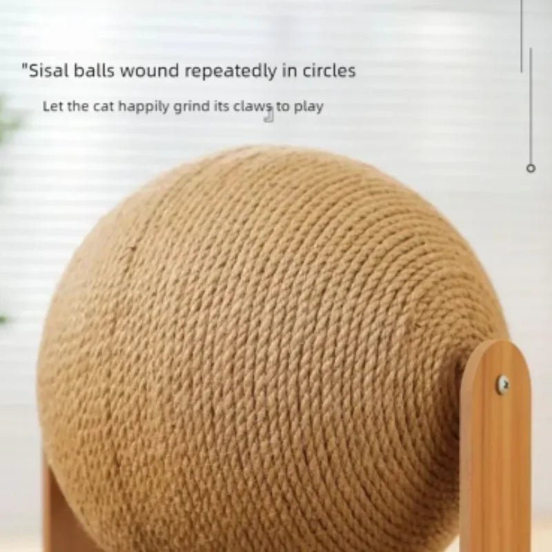 Wooden Cat Scratching Ball and Sisal Board ToyEstaliosFitEstaliosFit184217093;2026052;17776993980deG0