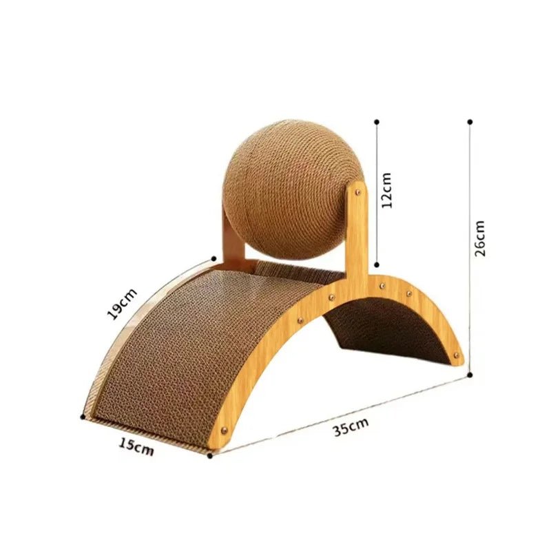 Wooden Cat Scratching Ball and Sisal Board ToyEstaliosFitEstaliosFit184217093;2026052;17776993980deG0