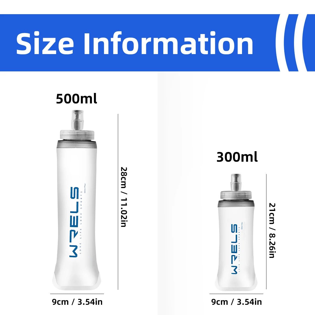 WRELS Sports Water Bottles BPA - Free Collapsible Soft Flask Running Camping Hiking Hydro Flask Soft Water Bottle for HydrationEstaliosFitEstaliosFit183652039;20260421;1776809352DKWqz